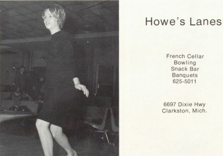 Cherry Hill Lanes North (Howes Lanes) - High School Yearbook Ad (newer photo)